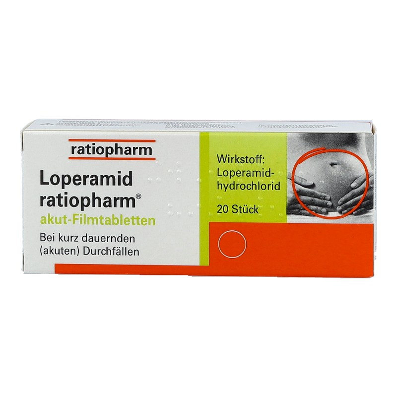 Produktbild Ratiopharm Loperamid akut-Filmtabletten 20 Stk.